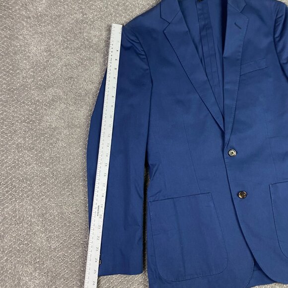 NWT J.CREW Ludlow Cotton Blazer Sport Coat Men's 36R Larusmiani Blue - Picture 12 of 15